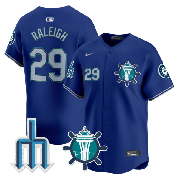 Men's Seattle Mariners Trident Patch Vapor Premier Limited Jersey - All Stitched - Image 18
