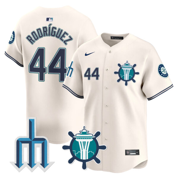 Men's Seattle Mariners Trident Patch Vapor Premier Limited Jersey - All Stitched - Image 33