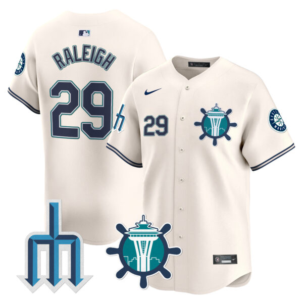 Men's Seattle Mariners Trident Patch Vapor Premier Limited Jersey - All Stitched - Image 34