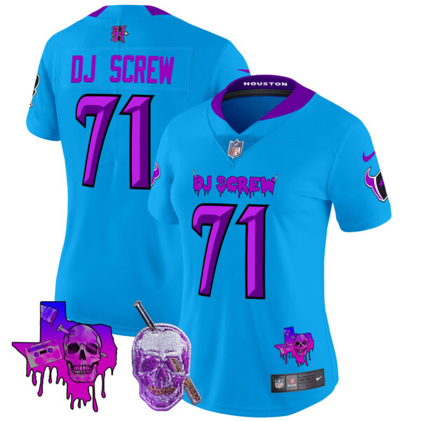 Women's Houston Texans DJ Screw Vapor Limited Jersey - All Stitched - Image 10