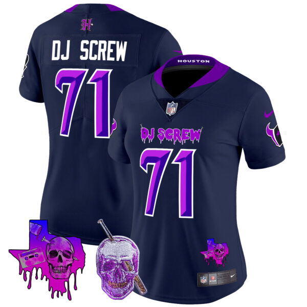 Women's Houston Texans DJ Screw Vapor Limited Jersey - All Stitched - Image 19
