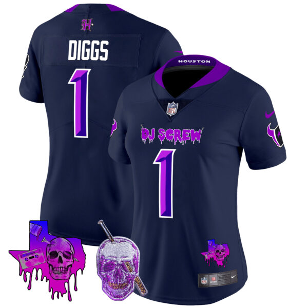 Women's Houston Texans DJ Screw Vapor Limited Jersey - All Stitched - Image 21
