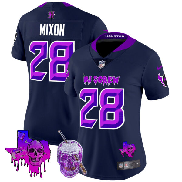 Women's Houston Texans DJ Screw Vapor Limited Jersey - All Stitched - Image 22
