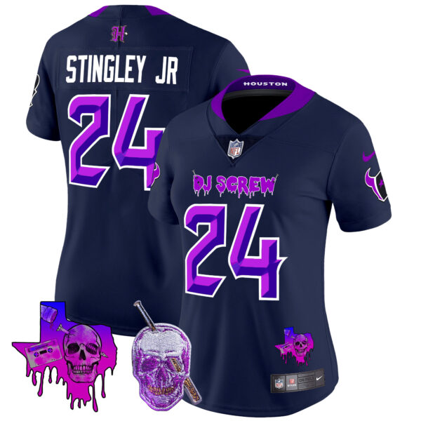 Women's Houston Texans DJ Screw Vapor Limited Jersey - All Stitched - Image 24