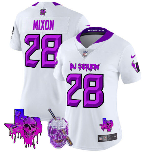 Women's Houston Texans DJ Screw Vapor Limited Jersey - All Stitched - Image 49