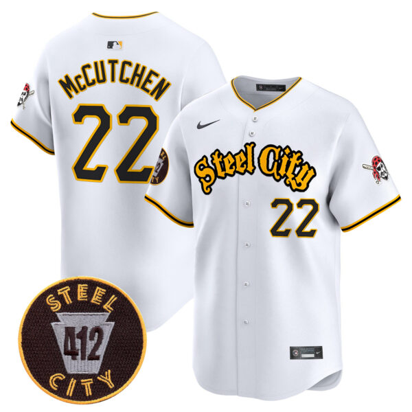 Men's Pittsburgh Pirates 412 Patch Vapor Premier Limited Jersey - All Stitched - Image 3