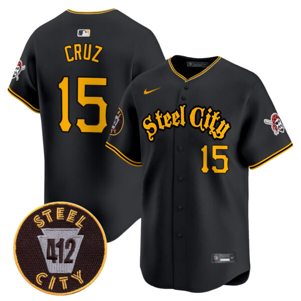Men's Pittsburgh Pirates 412 Patch Vapor Premier Limited Jersey - All Stitched - Image 10
