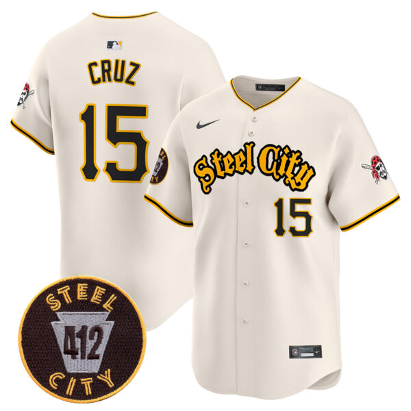 Men's Pittsburgh Pirates 412 Patch Vapor Premier Limited Jersey - All Stitched - Image 16