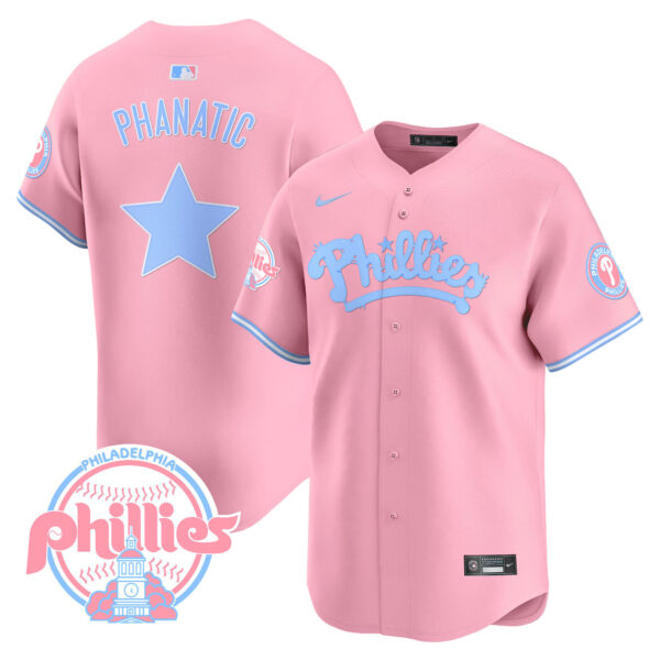 Men's Phillies Bubblegum Pink Vapor Premier Limited Jersey - All Stitched - Image 19