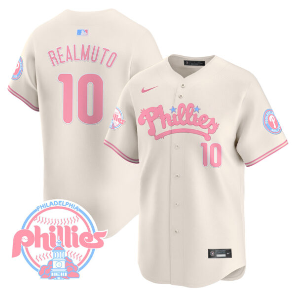 Men's Phillies Bubblegum Pink Vapor Premier Limited Jersey - All Stitched - Image 26