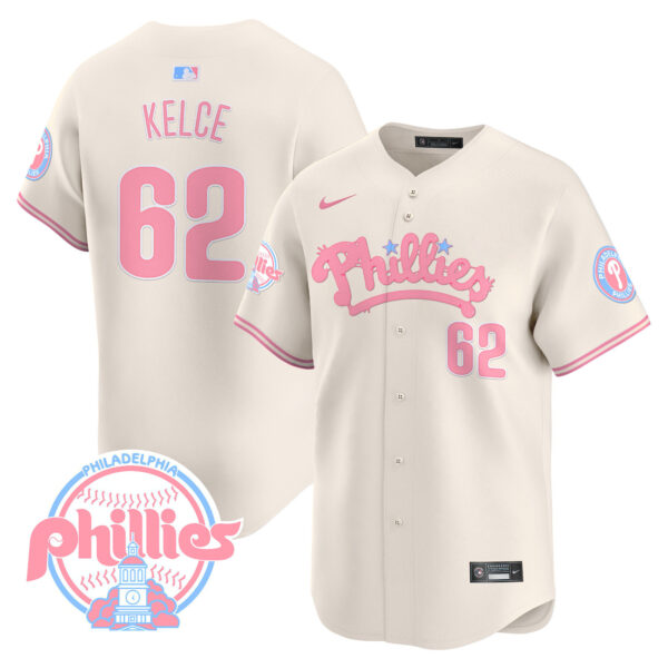 Men's Phillies Bubblegum Pink Vapor Premier Limited Jersey - All Stitched - Image 27