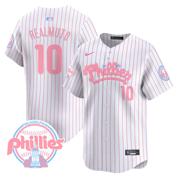 Men's Phillies Bubblegum Pink Vapor Premier Limited Jersey - All Stitched - Image 36