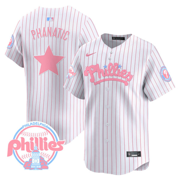 Men's Phillies Bubblegum Pink Vapor Premier Limited Jersey - All Stitched - Image 39