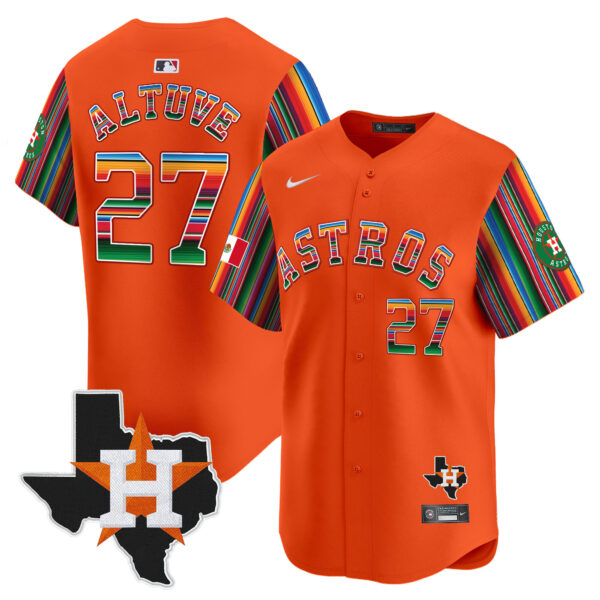 Men's Astros Mexico Texas Patch Vapor Premier Limited Jersey V5 - All Stitched - Image 19