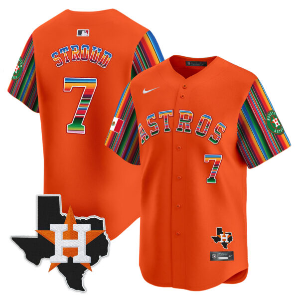 Men's Astros Mexico Texas Patch Vapor Premier Limited Jersey V5 - All Stitched - Image 26