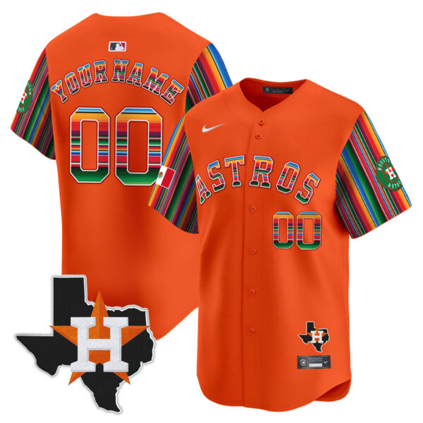 Astros Mexico Texas Patch Vapor Premier Limited Custom Jersey V5 - All Stitched - Image 3