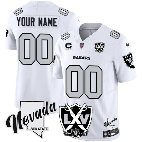 Raiders 2025 Vapor Limited Custom Jersey - 65th Anniversary - All Stitched - Image 4
