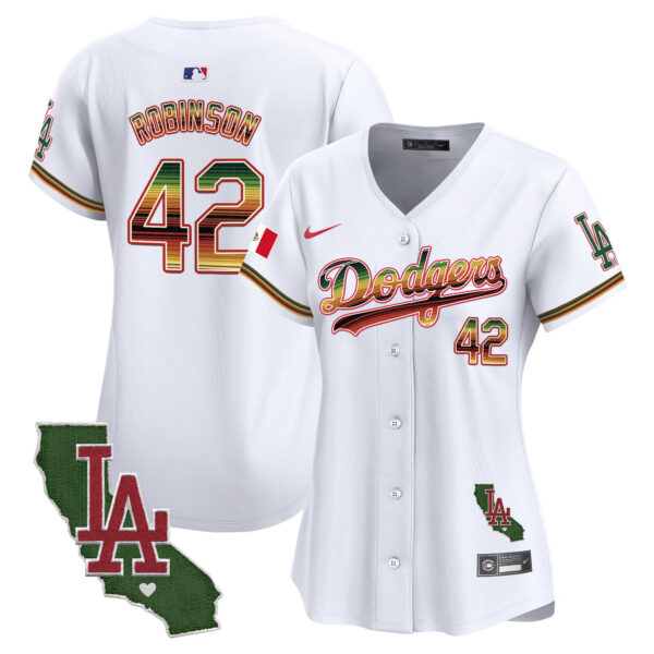 Women's Dodgers Mexico Traditional Style Vapor Premier Limited Jersey - All Stitched - Image 3