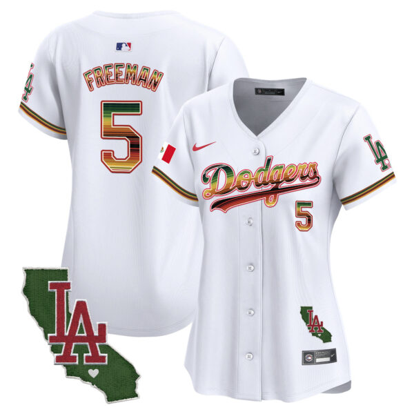 Women's Dodgers Mexico Traditional Style Vapor Premier Limited Jersey - All Stitched - Image 5