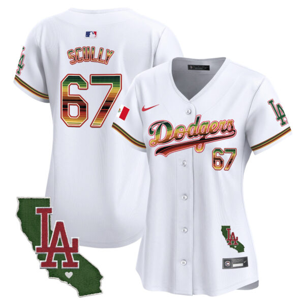 Women's Dodgers Mexico Traditional Style Vapor Premier Limited Jersey - All Stitched - Image 6