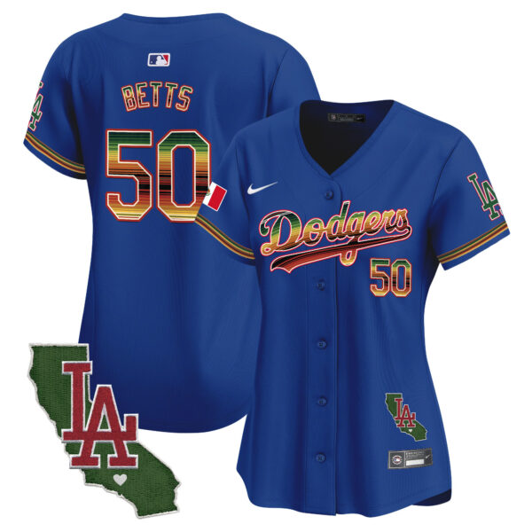 Women's Dodgers Mexico Traditional Style Vapor Premier Limited Jersey - All Stitched - Image 12