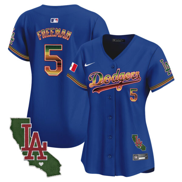 Women's Dodgers Mexico Traditional Style Vapor Premier Limited Jersey - All Stitched - Image 13