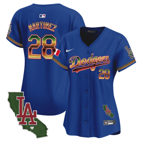 Women's Dodgers Mexico Traditional Style Vapor Premier Limited Jersey - All Stitched - Image 15