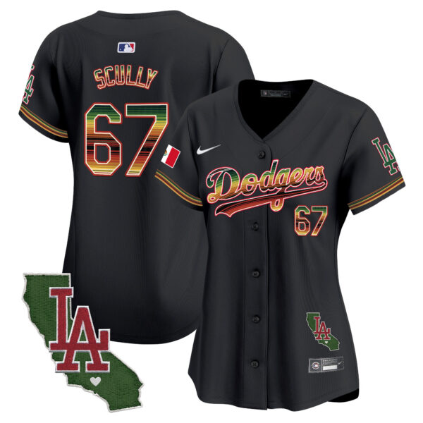 Women's Dodgers Mexico Traditional Style Vapor Premier Limited Jersey - All Stitched - Image 22