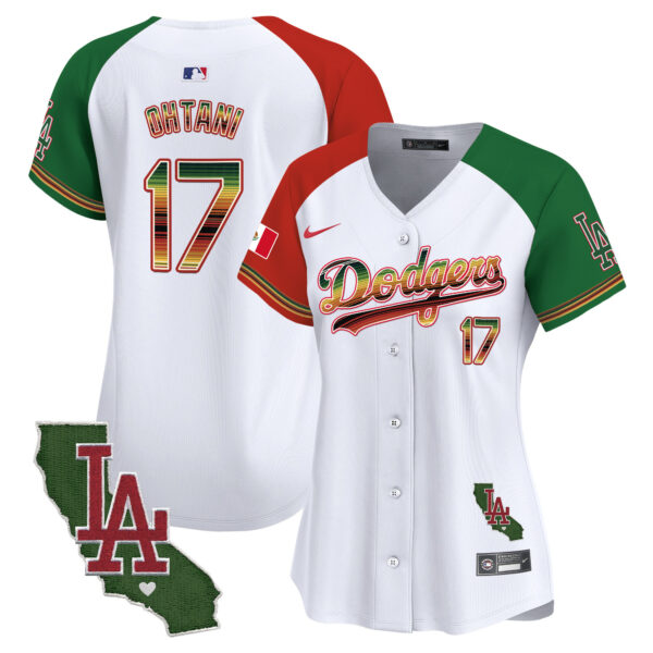 Women's Dodgers Mexico Traditional Style Vapor Premier Limited Jersey - All Stitched - Image 26