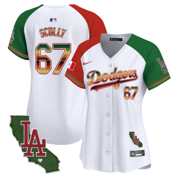 Women's Dodgers Mexico Traditional Style Vapor Premier Limited Jersey - All Stitched - Image 30