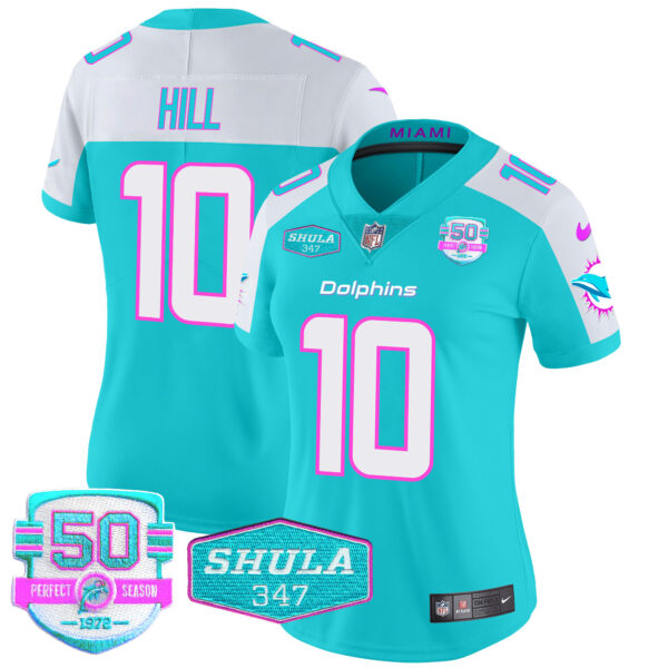 Women's Dolphins "Miami Vice" Vapor Limited Jersey V2 - All Stitched - Image 11