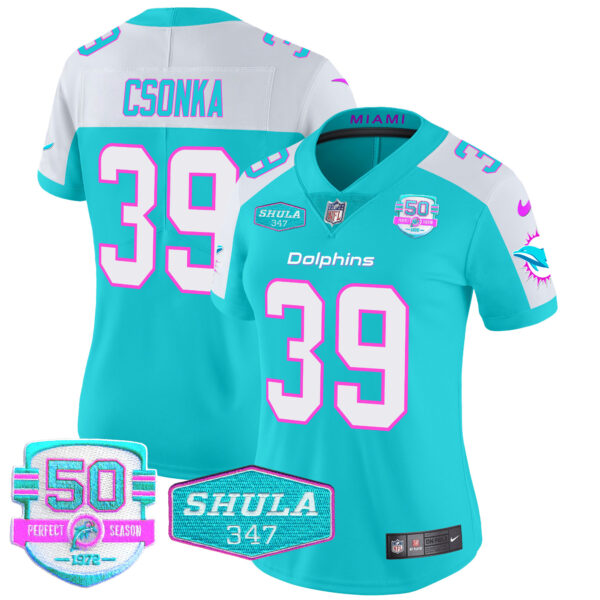 Women's Dolphins "Miami Vice" Vapor Limited Jersey V2 - All Stitched - Image 15