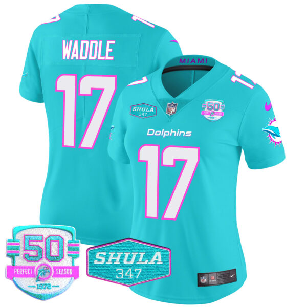 Women's Dolphins "Miami Vice" Vapor Limited Jersey V2 - All Stitched - Image 18