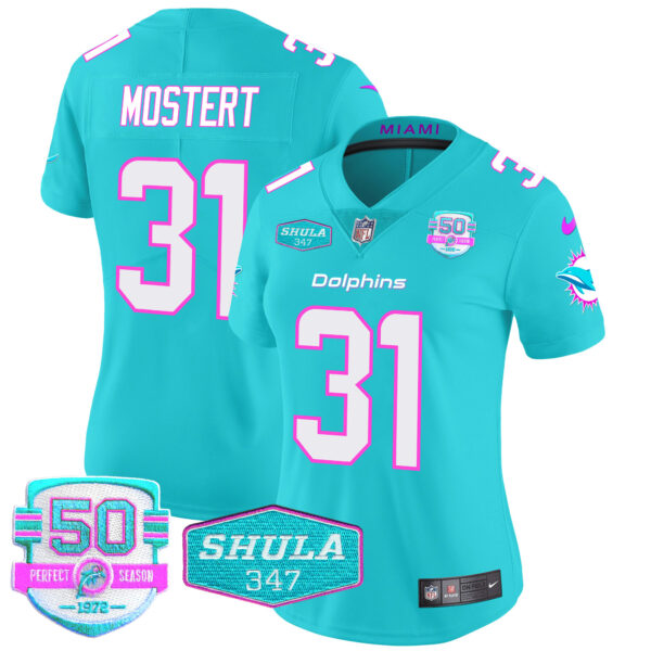 Women's Dolphins "Miami Vice" Vapor Limited Jersey V2 - All Stitched - Image 20