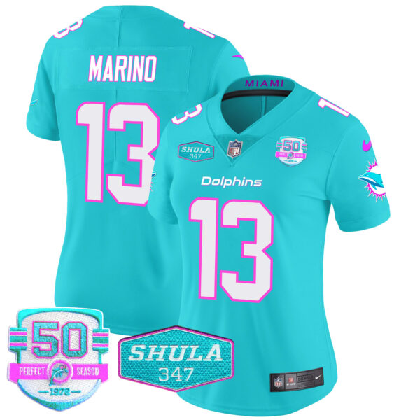 Women's Dolphins "Miami Vice" Vapor Limited Jersey V2 - All Stitched - Image 21