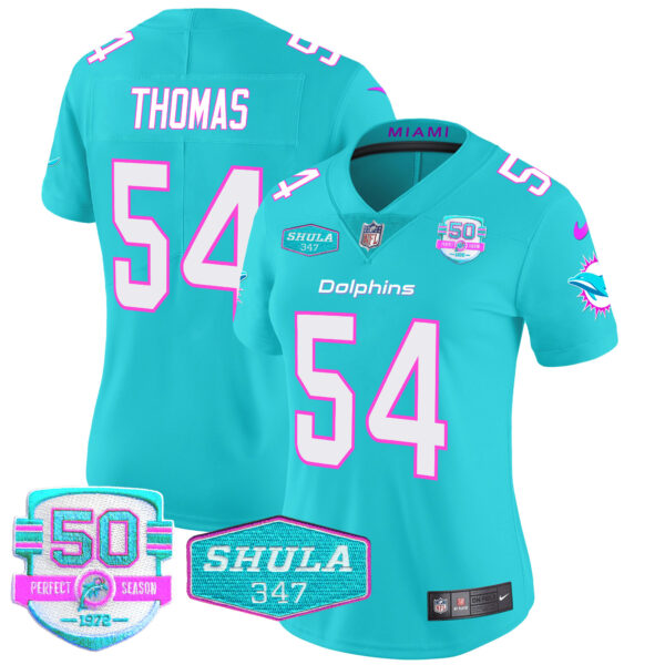 Women's Dolphins "Miami Vice" Vapor Limited Jersey V2 - All Stitched - Image 22