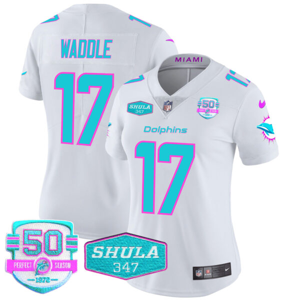 Women's Dolphins "Miami Vice" Vapor Limited Jersey V2 - All Stitched - Image 26