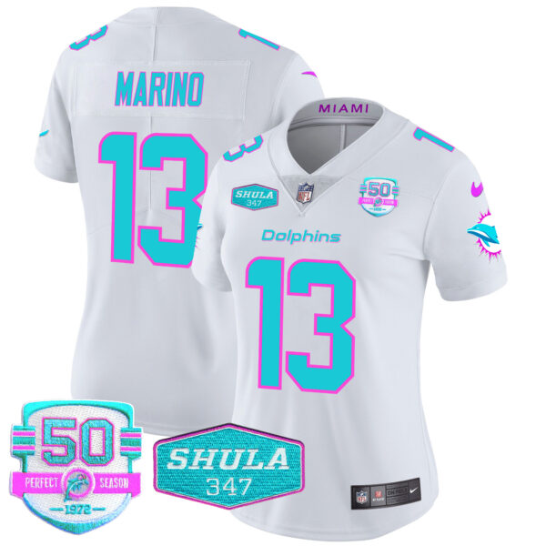 Women's Dolphins "Miami Vice" Vapor Limited Jersey V2 - All Stitched - Image 29