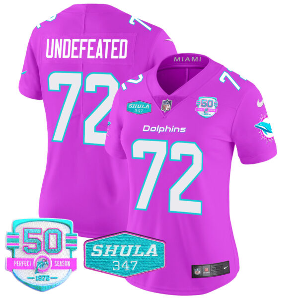 Women's Dolphins "Miami Vice" Vapor Limited Jersey V2 - All Stitched - Image 48