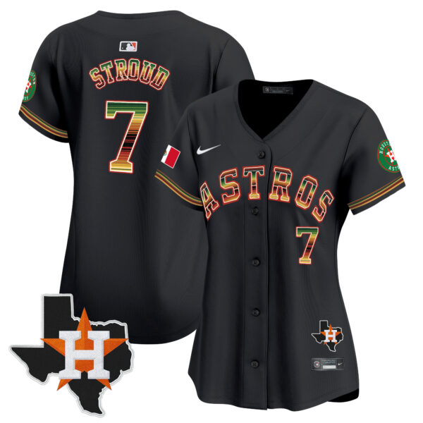 Women's Houston Astros Mexico Traditional Style Vapor Premier Limited Jersey - All Stitched - Image 2