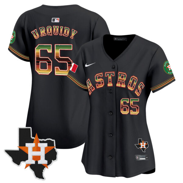 Women's Houston Astros Mexico Traditional Style Vapor Premier Limited Jersey - All Stitched - Image 9