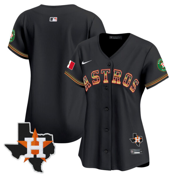 Women's Houston Astros Mexico Traditional Style Vapor Premier Limited Jersey - All Stitched - Image 10