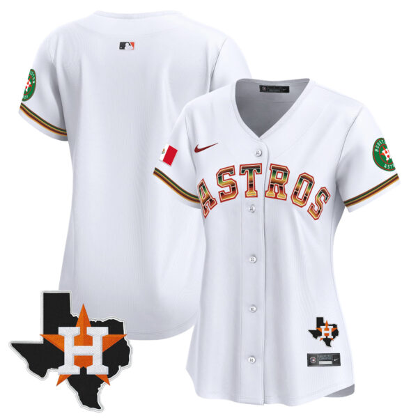 Women's Houston Astros Mexico Traditional Style Vapor Premier Limited Jersey - All Stitched - Image 20