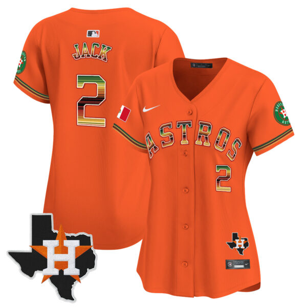 Women's Houston Astros Mexico Traditional Style Vapor Premier Limited Jersey - All Stitched - Image 23
