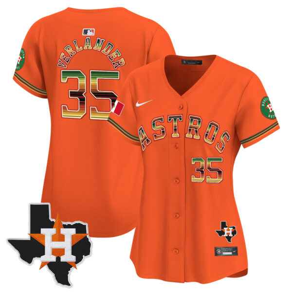 Women's Houston Astros Mexico Traditional Style Vapor Premier Limited Jersey - All Stitched - Image 27