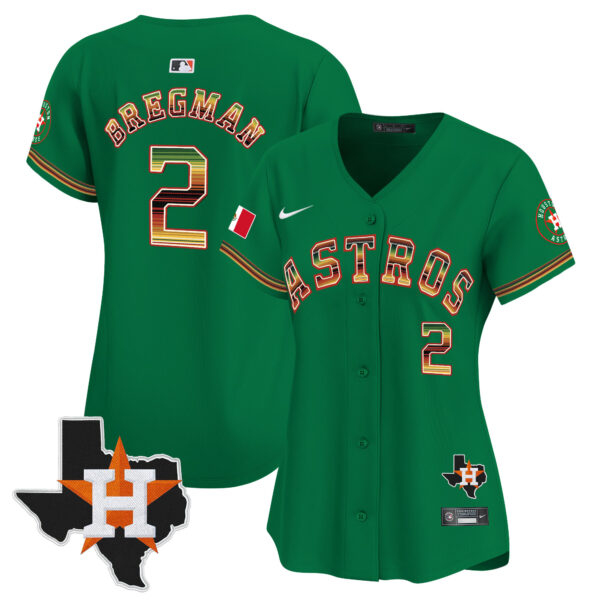 Women's Houston Astros Mexico Traditional Style Vapor Premier Limited Jersey - All Stitched - Image 35