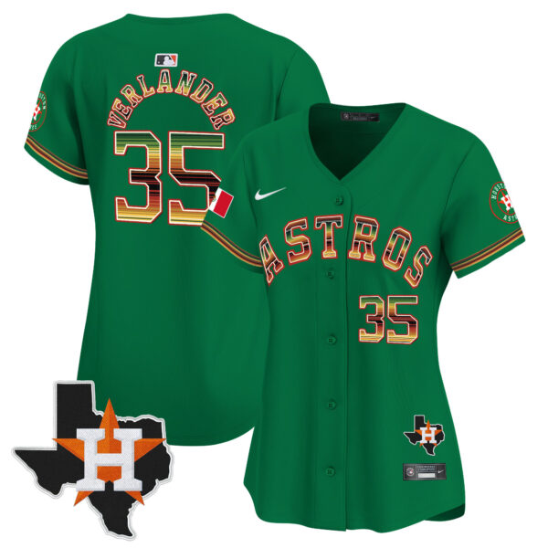 Women's Houston Astros Mexico Traditional Style Vapor Premier Limited Jersey - All Stitched - Image 37