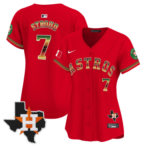 Women's Houston Astros Mexico Traditional Style Vapor Premier Limited Jersey - All Stitched - Image 42