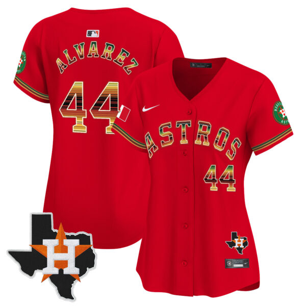 Women's Houston Astros Mexico Traditional Style Vapor Premier Limited Jersey - All Stitched - Image 46