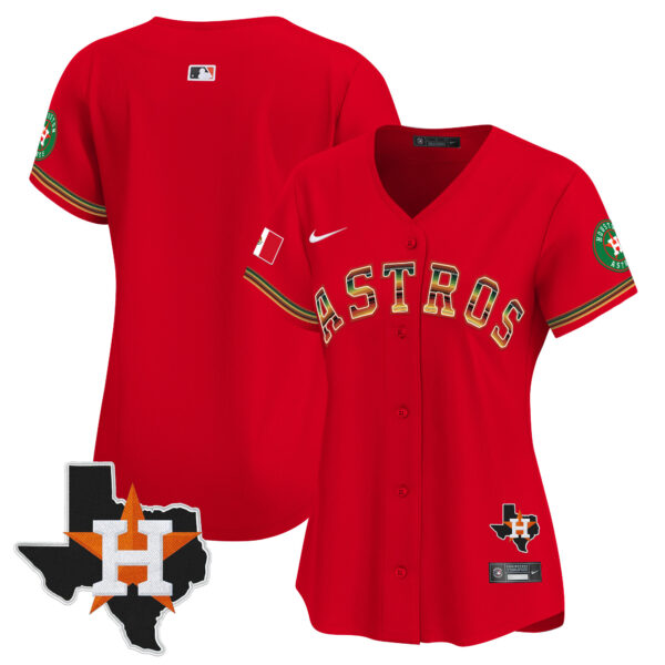 Women's Houston Astros Mexico Traditional Style Vapor Premier Limited Jersey - All Stitched - Image 50